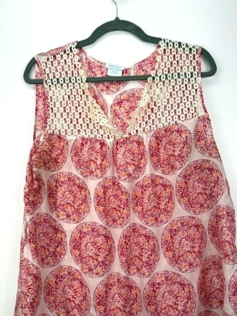 Calypso St Barth for Target Women's Silk Medallion Print Sleeveless Top Size XL - Picture 2 of 4